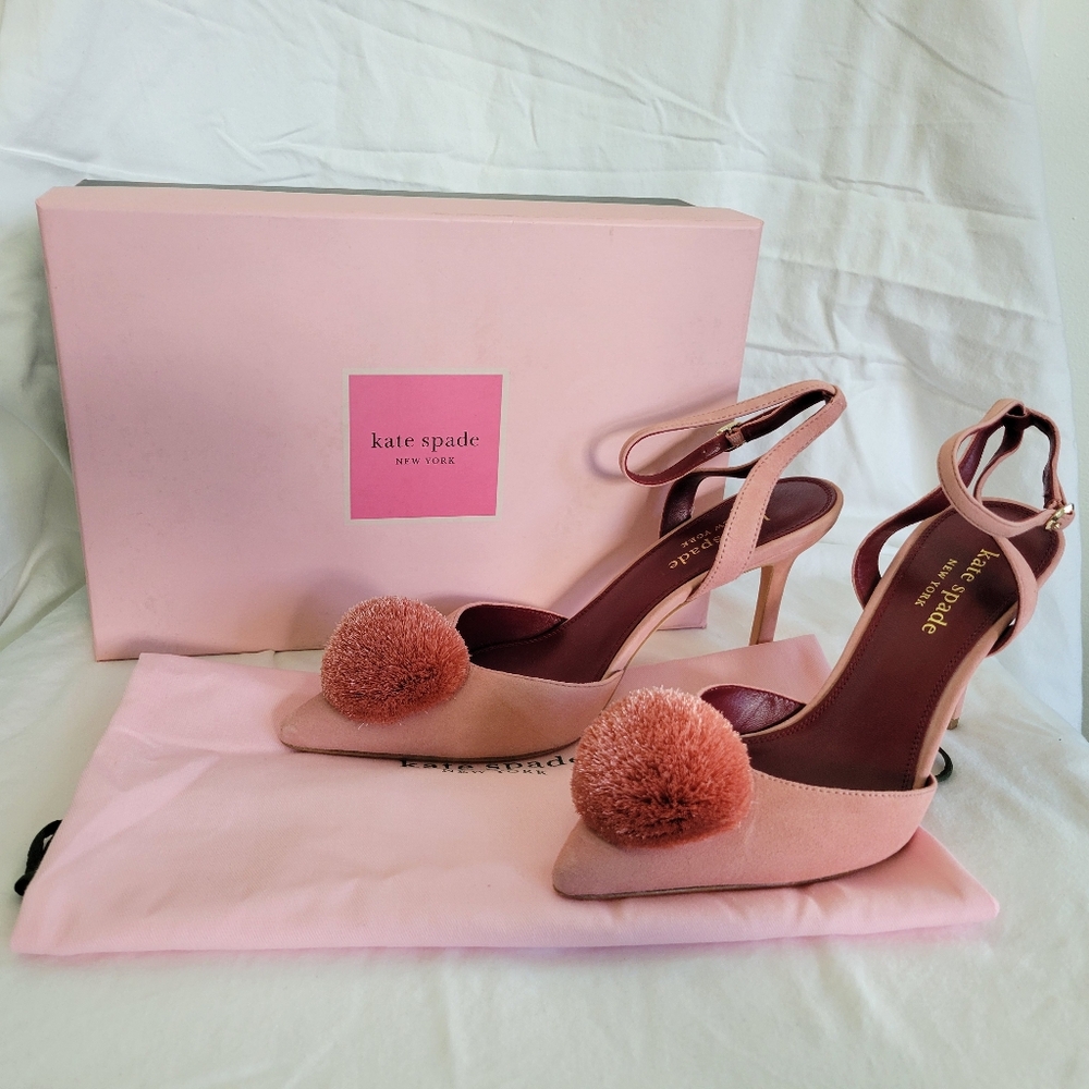 Kate Spade Amour Pom Pumps Heels Shoes 9 NWT